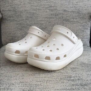 Classic White Crocs Platform Clogs